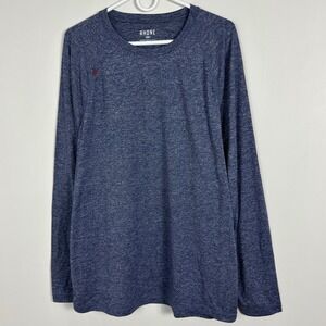 Rhone Reign Long Sleeve Tee‎ Heathered Blue Mens Size Large Crew Neck T-Shirt L